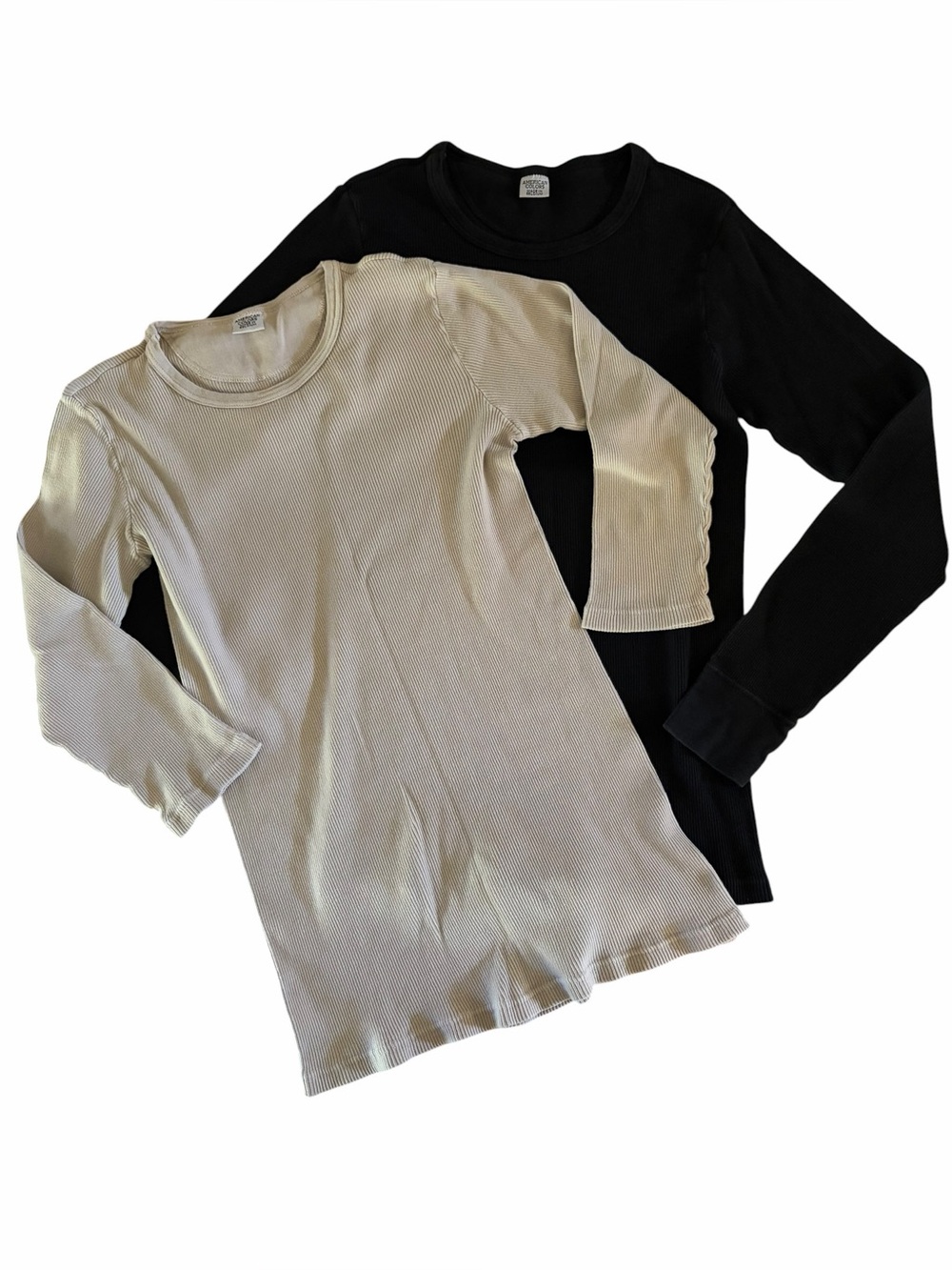 American Colors Ribbed Shirts x2